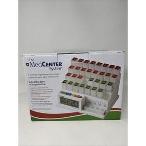 MedCenter System 31 Day Pill Dispenser Organizer w/Alarm Reminder NEW